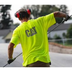 Cat Footwear Ppe | Tops & Outerwear*Hi-Vis Trademark Pocket Tee