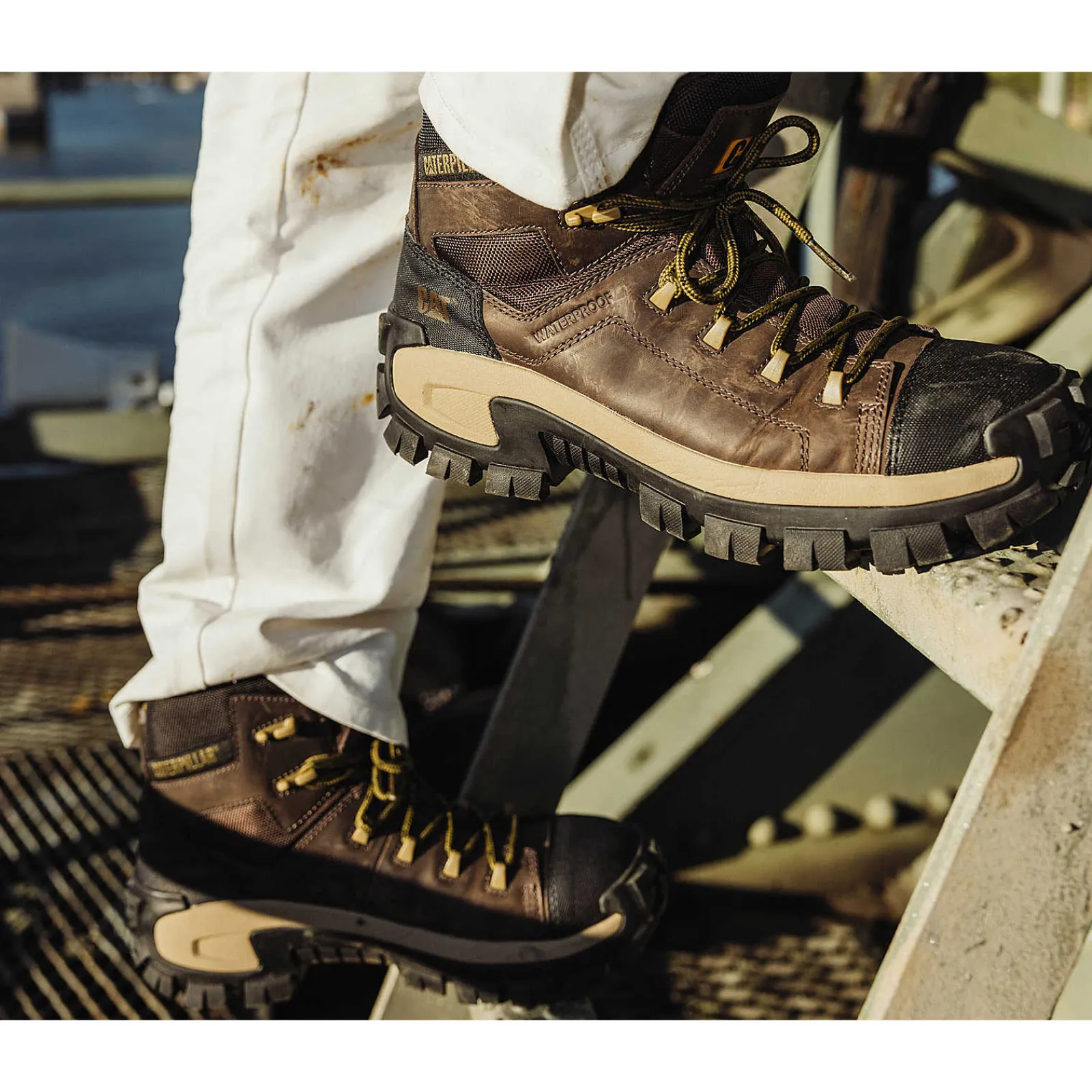 Cat Footwear Lightweight | Slip Resistant*Invader Hiker Waterproof Composite Toe Work Boot