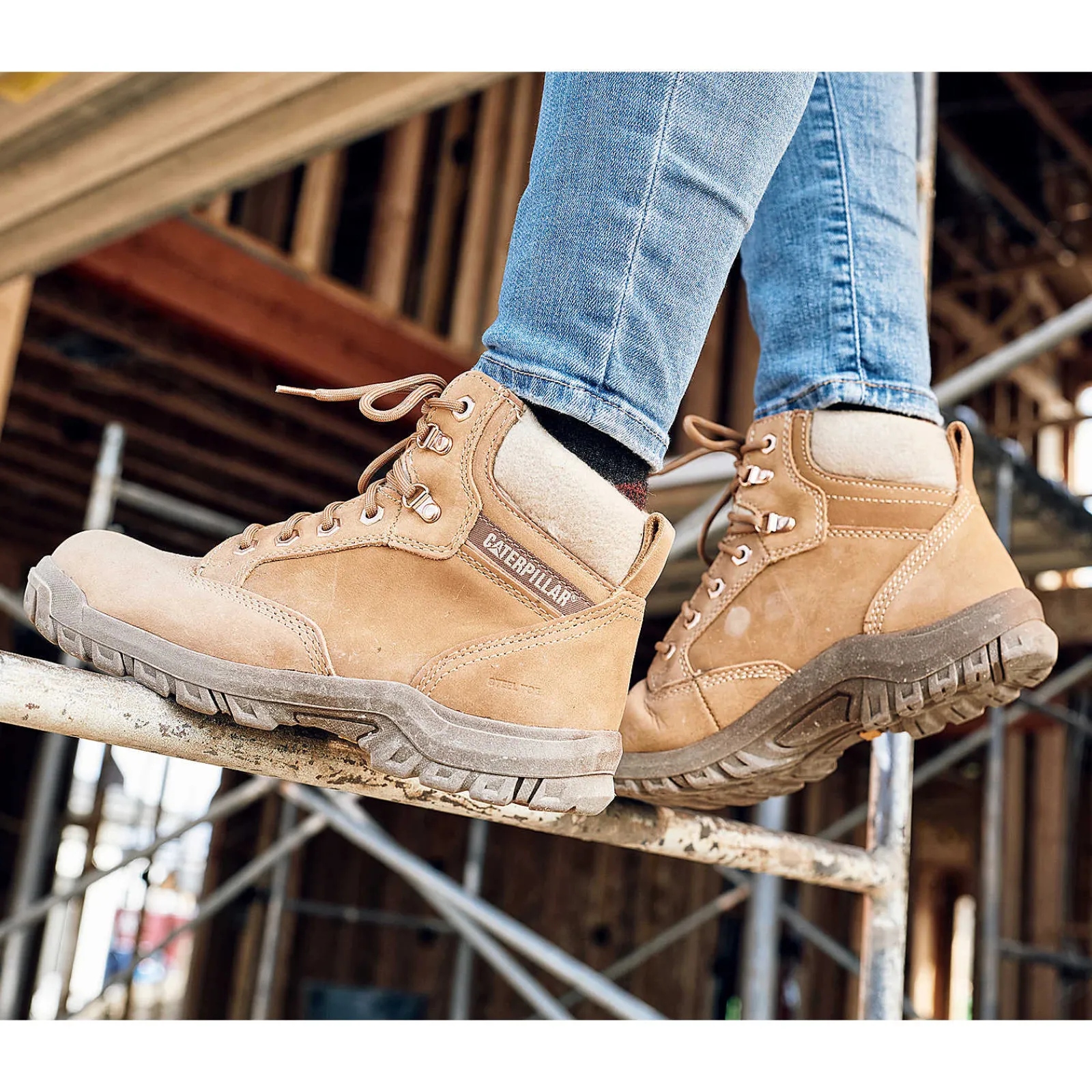 Women Cat Footwear Slip Resistant | Steel Toe*Tess Steel Toe Work Boot